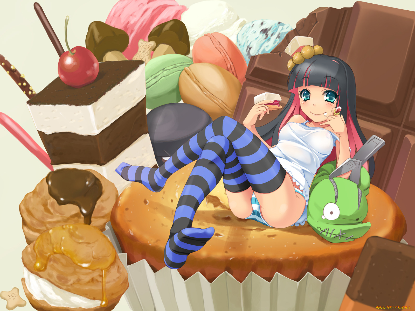 , panty, stocking, with, garterbelt